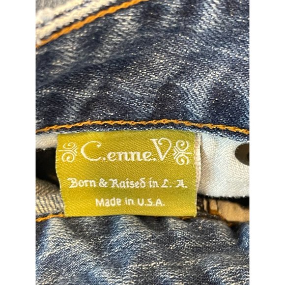 Cenne V Womens Vintage 1980s Jeans Boot Cut Leg Embroidered Pockets Blue Size 12 - Picture 10 of 11